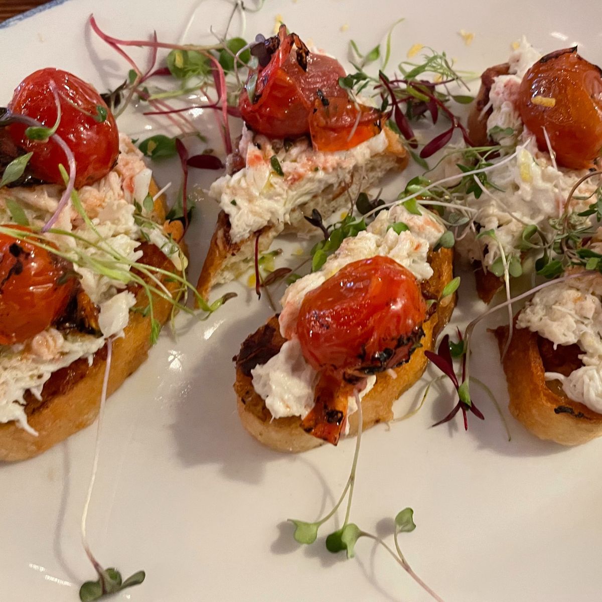 Crab and Shrimp Bruschetta